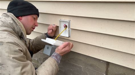 vinyl siding junction box|lighting outlet junction box installation.